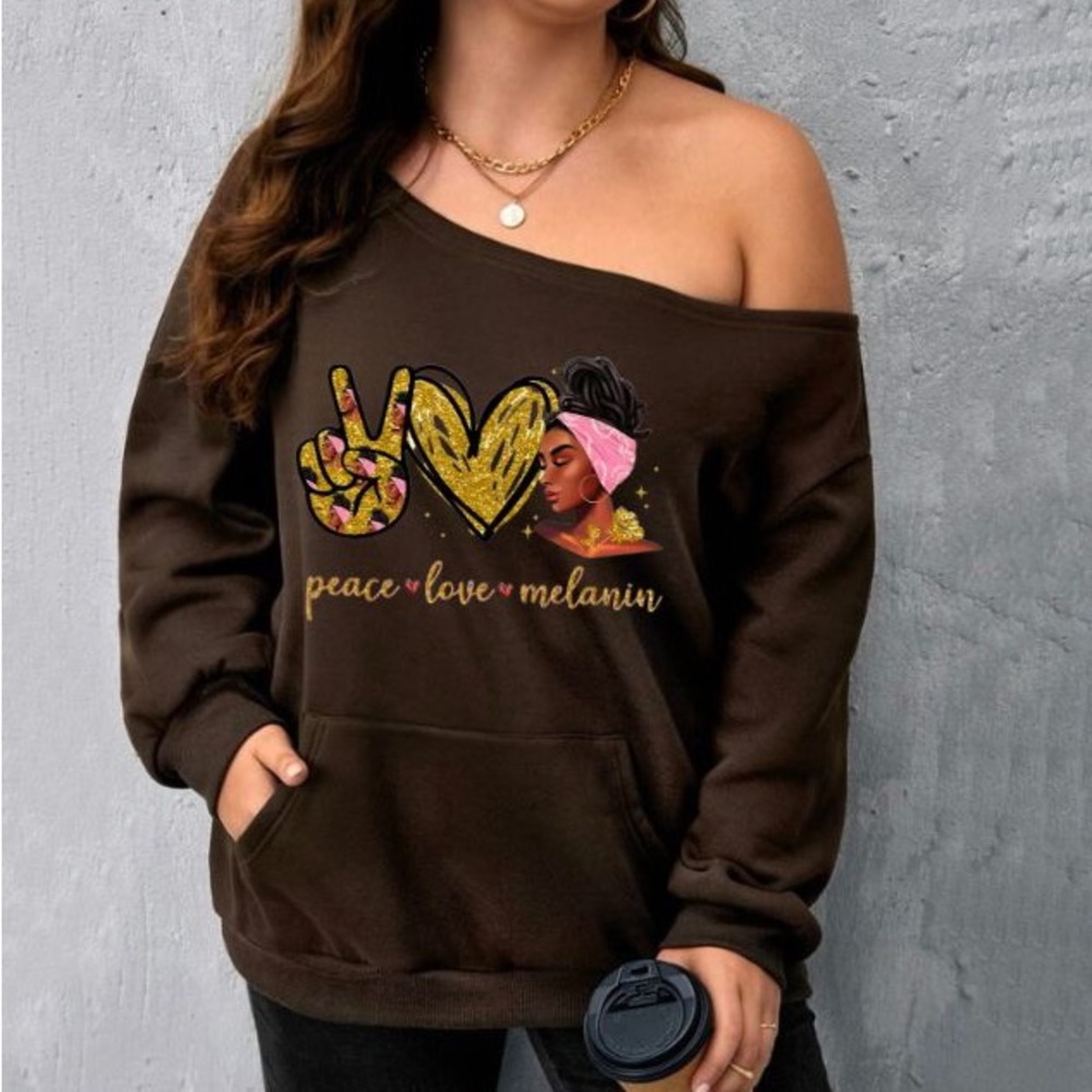 Shein Plus Solid Asymmetrical Neck Sweatshirt. Size 0XL